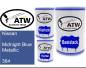 Preview: Nissan, Midnight Blue Metallic, 364: 500ml Lackdose + 500ml Klarlack + 250ml Härter - Set, von ATW Autoteile West.